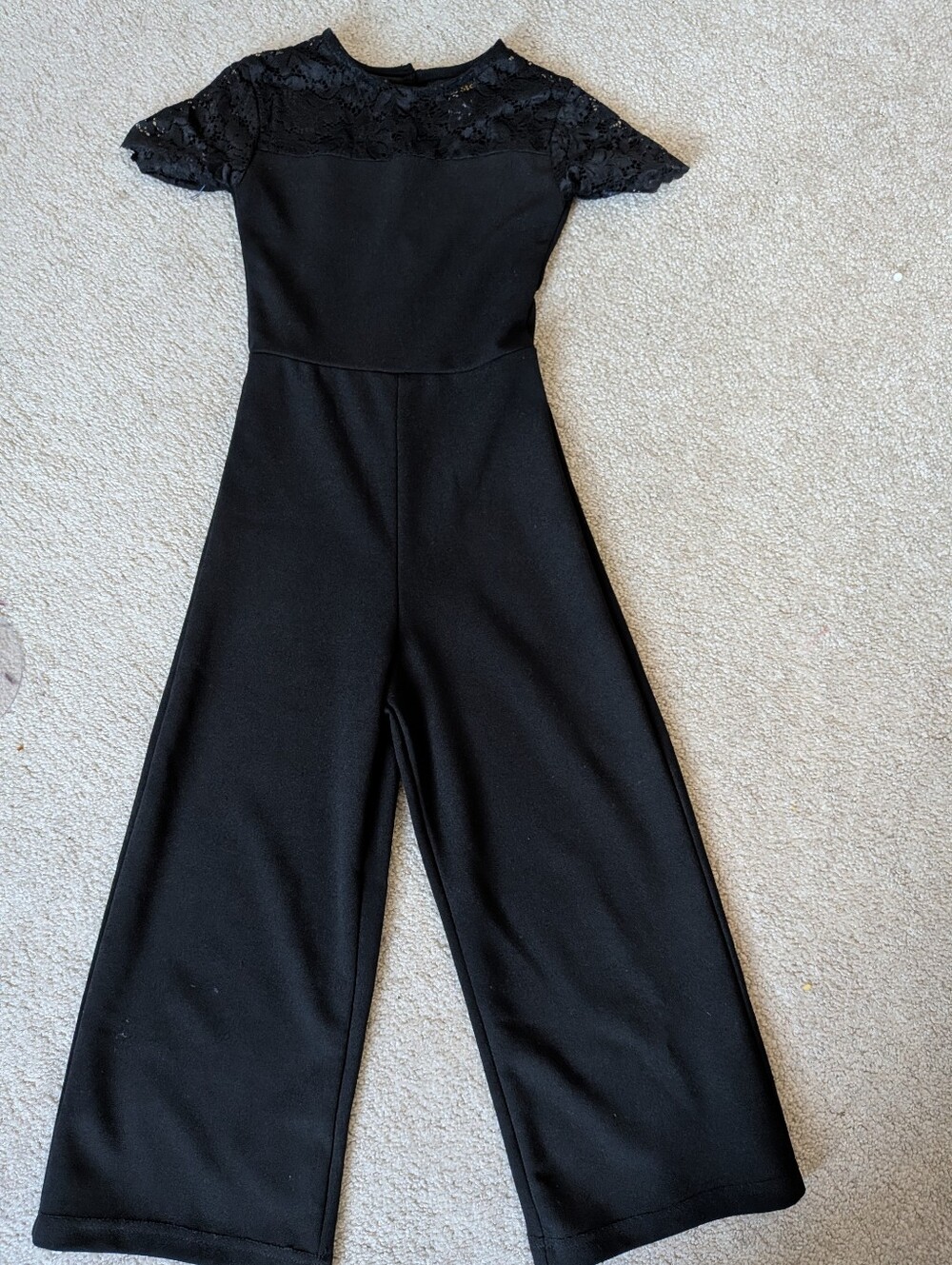 Black Lace-Top Jumpsuit, Girls
